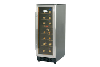 Slimline Undercounter Digital Wine Chiller holds up to 14 Wine Bottles